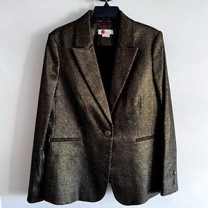 Boden Women’s Gold Lame Blazer - US 12, UK 16